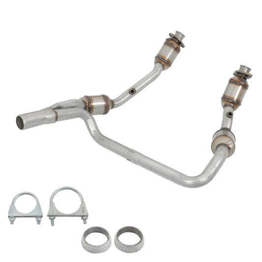2007-2009 Jeep Wrangler JK 3.8L Y-Pipe Front Exhaust Catalytic Converter