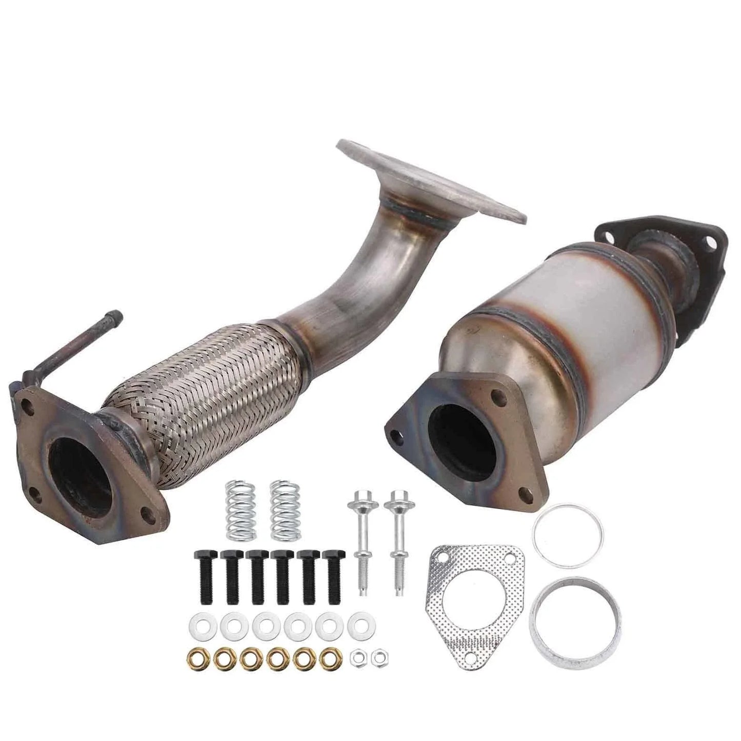 2008-2012 Honda Accord 2.4L 2PCS Flex Pipe+Rear Manifold Catalytic Converter 642118 6H28175