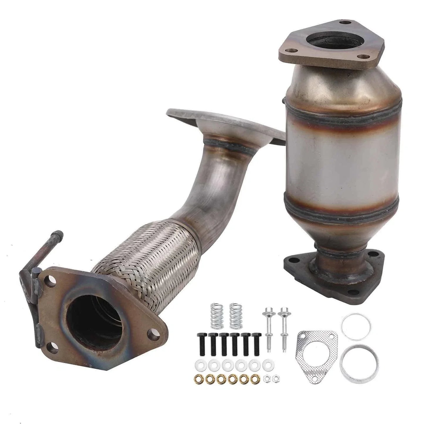 2008-2012 Honda Accord 2.4L 2PCS Flex Pipe+Rear Manifold Catalytic Converter 642118 6H28175