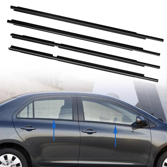 2005-2010 Toyota Vitz KSP90 NCP91 NCP95 SCP90 4 piezas de moldura para burlete de vidrio de puerta exterior 68160-52110 68210-52110