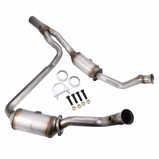2010-2011 Jeep Wrangler 3.8L Y Pipe Catalytic Converter Complete Set 50498
