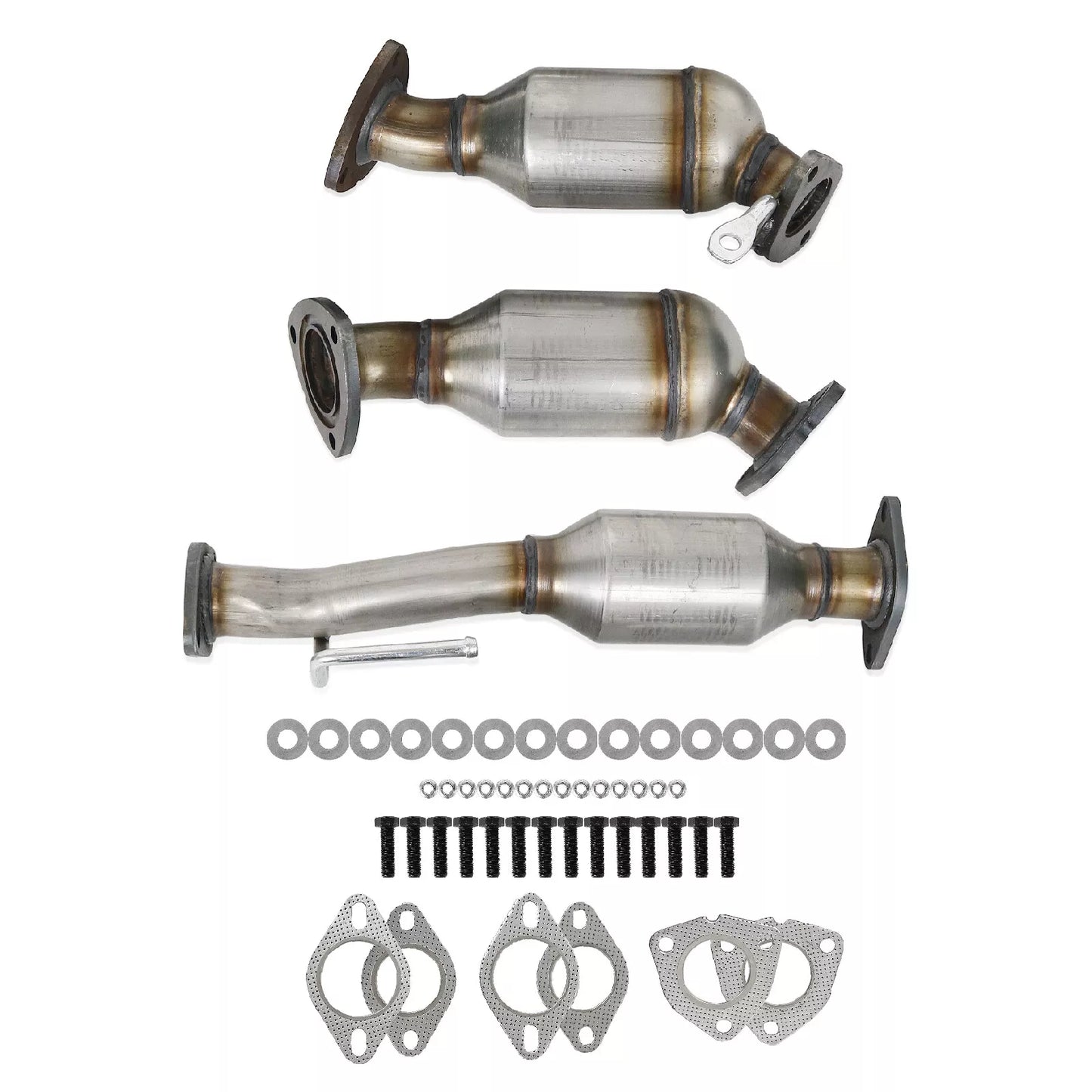 Convertisseurs catalytiques avant et arrière 3 pièces pour Saturn Outlook 3.6L 2007-2010 16547, 16548, 16574