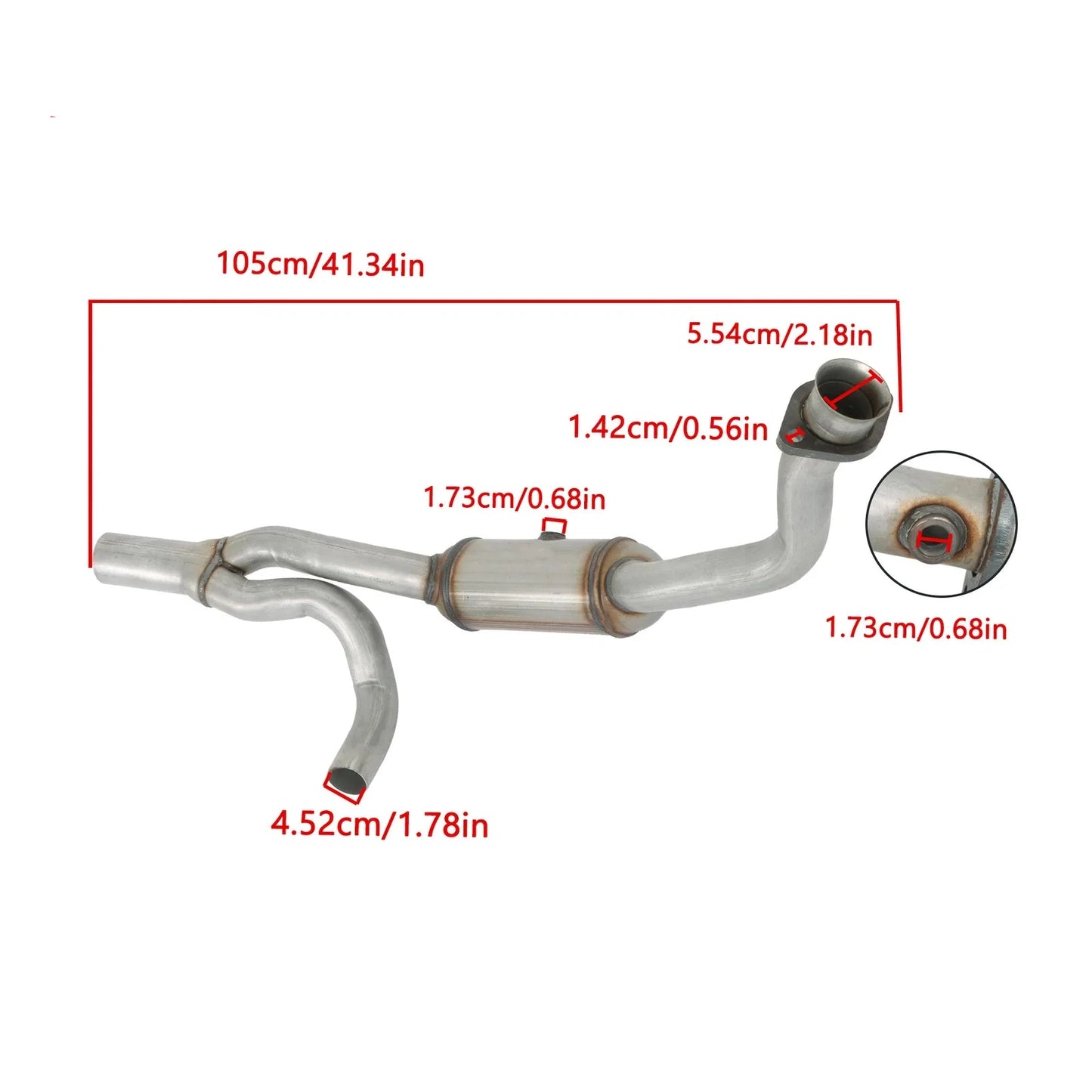 Jeep Wrangler 3.8L 2010-2011 Y Pipe Catalytic Converter Complete Set 50498