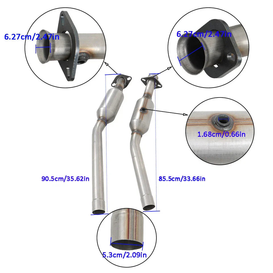 2005-2010 Ford Mustang Right & Left Side Catalytic Converters