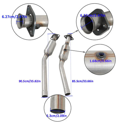2005-2010 Ford Mustang Right & Left Side Catalytic Converters