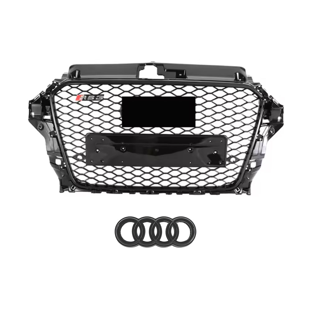2013-2016 Audi A3 S3 8V To RS3/R3 Style High Quality ABS Honeycomb Front Bumper Grill