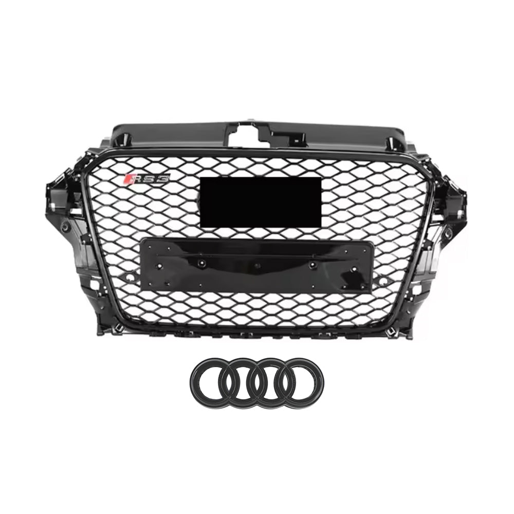 2013-2016 Audi A3 S3 8V To RS3/R3 Style High Quality ABS Front Bumper Grille