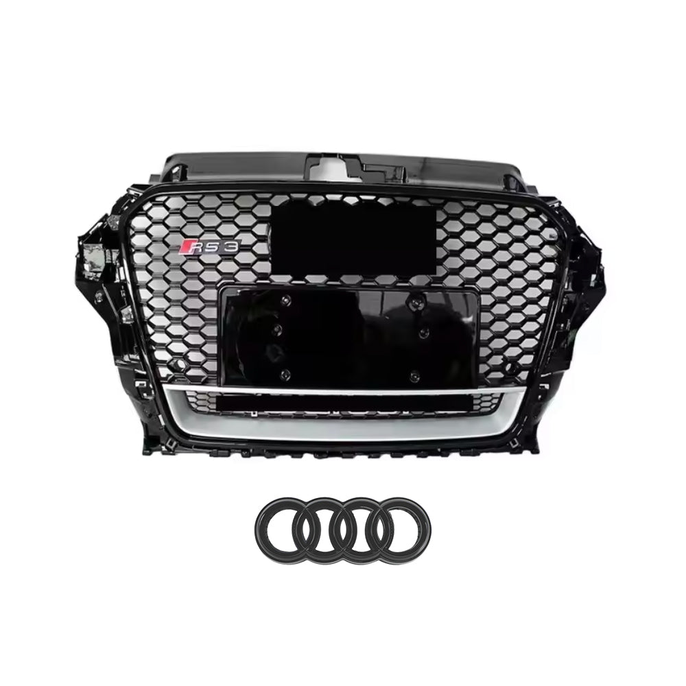 2013-2016 Audi A3 S3 8V To RS3 Style High Quality Honeycomb Grill Front Bumper Grill