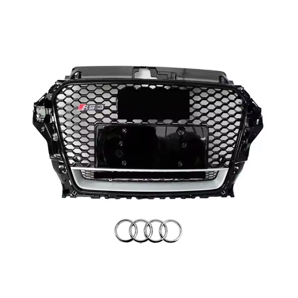 2013-2016 Audi A3 S3 8V To RS3 Style High Quality Honeycomb Grill Front Bumper Grill