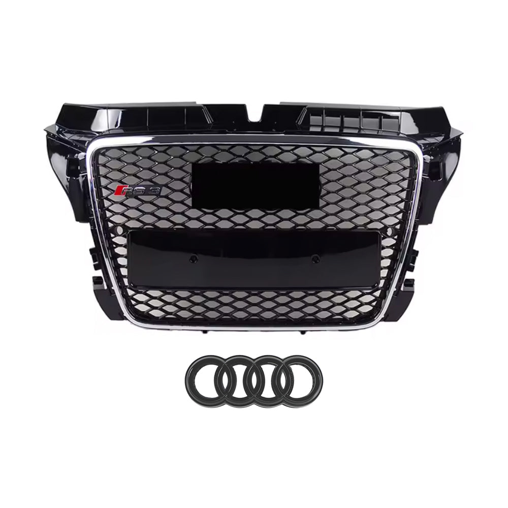 2008-2012 Audi A3/8P To S3/RS3 Style High Quality ABS Front Bumper Grille