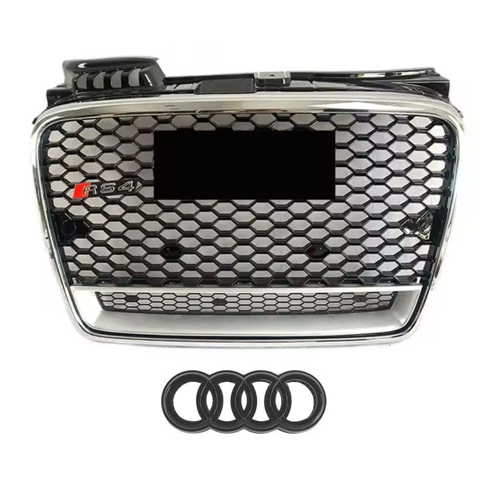 Audi 2004-2008 A4 S4 B7 To RS4 Style Upper Grill High Quality Bumper Grille