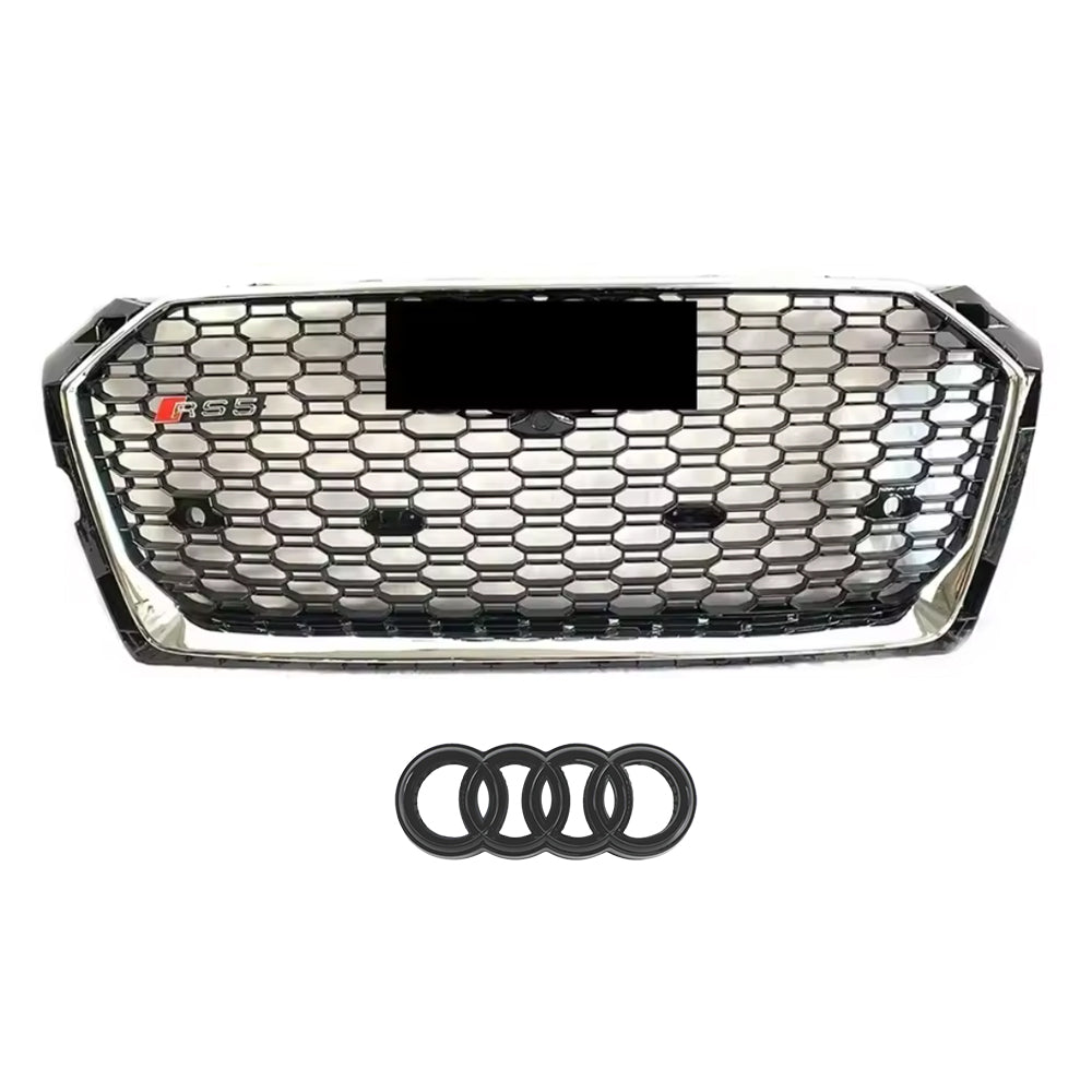 2017-2019 Audi A5 S5 F5 To RS5 Style Front Bumper Grill High Quality Upper Grilles
