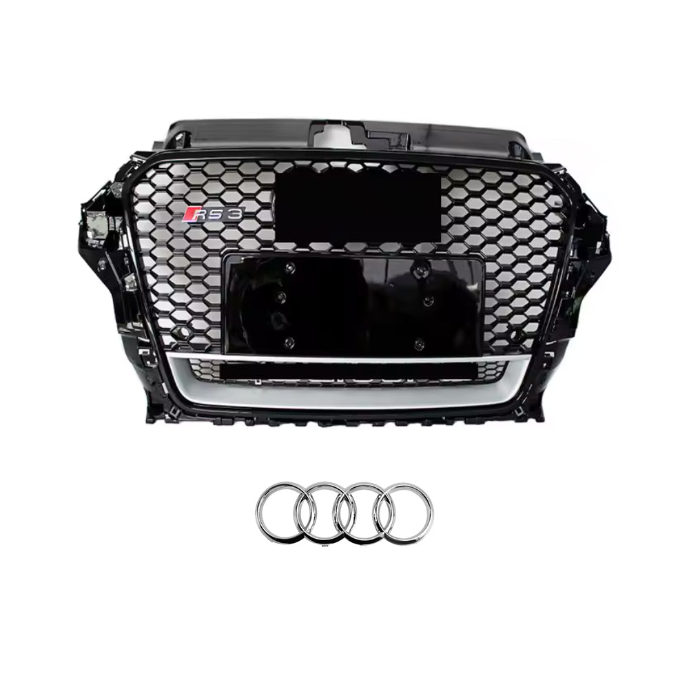 2013-2016 Audi A3 S3 8V To RS3/R3 Style High Quality ABS Honeycomb Front Bumper Grill