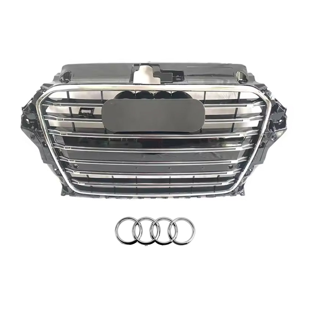 2013-2016 Audi A3 S3 8V To S3 Style High Quality ABS Grille Long Strip Trim Grill