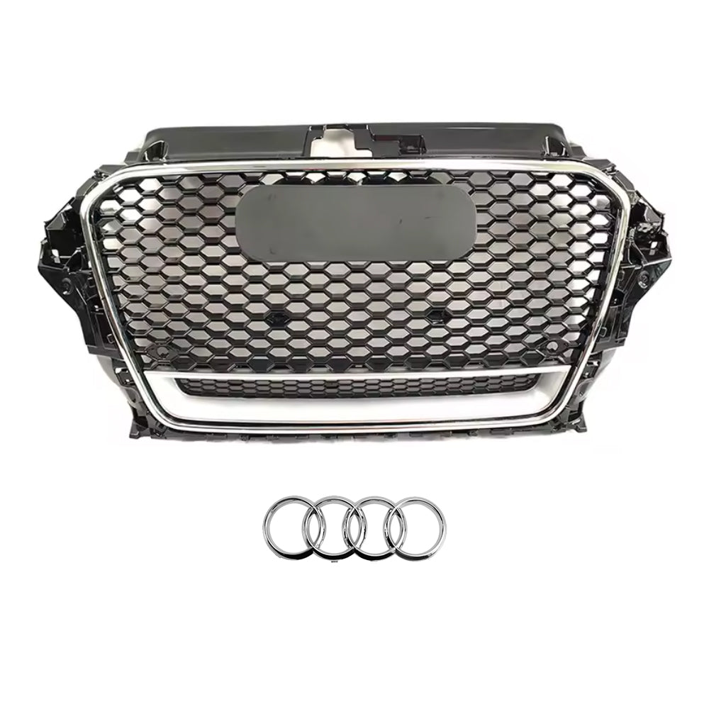 2013-2016 Audi A3 S3 8V To RS3/R3 Style High Quality ABS Honeycomb Front Bumper Grill