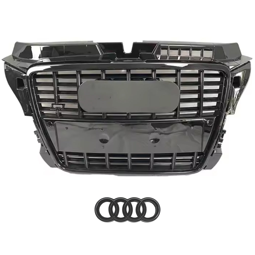 2008-2012 Audi A3/8P To S3/RS3 Style Grille High Quality ABS Trim Grill Front Bumper Grill