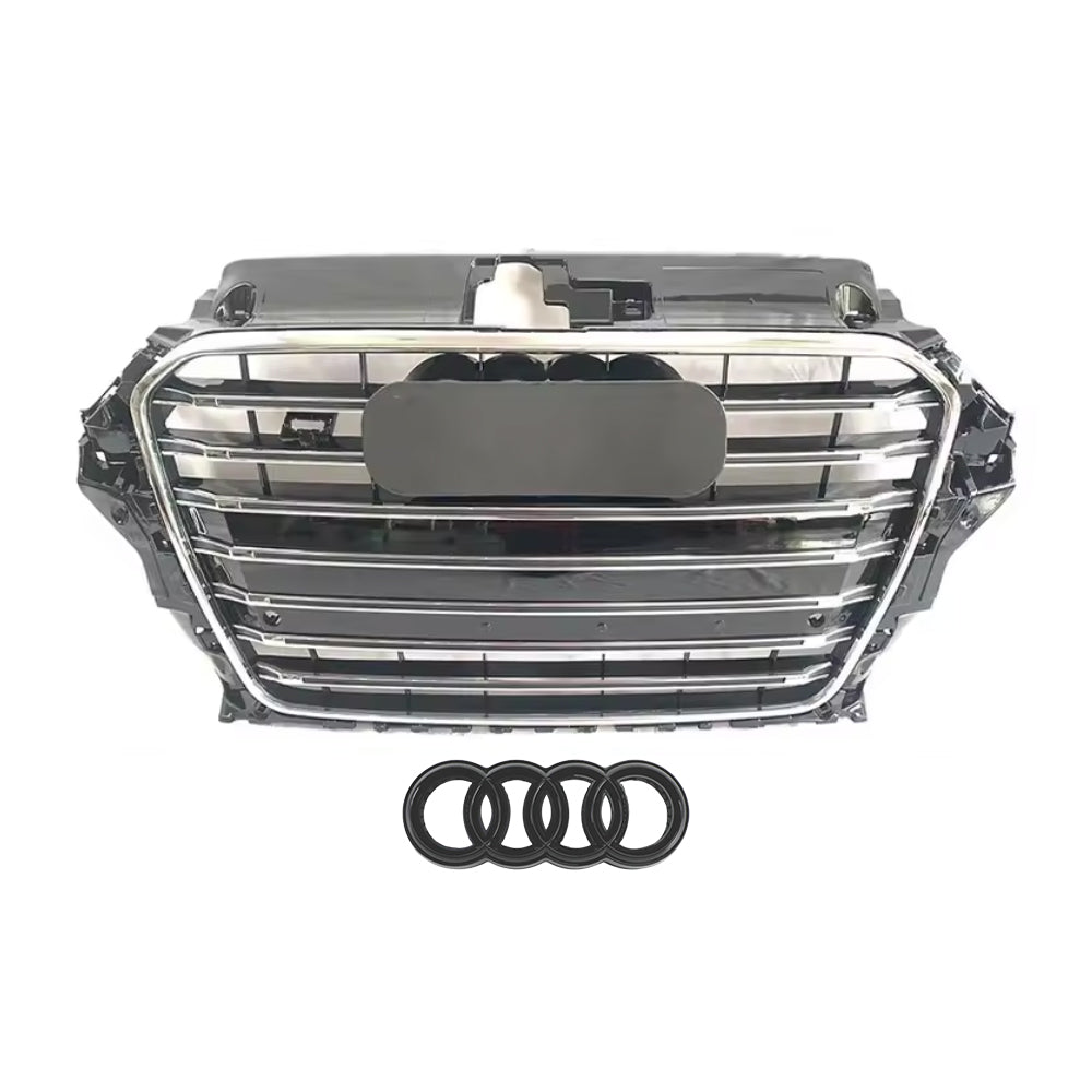 2013-2016 Audi A3 S3 8V To RS3/R3 Style High Quality ABS Front Bumper Grille