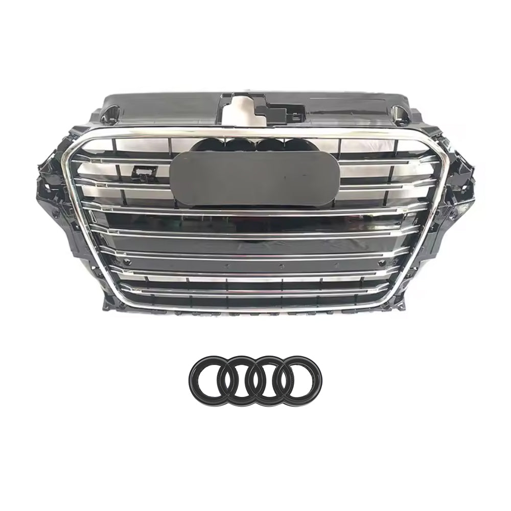 2013-2016 Audi A3 S3 8V To RS3/R3 Style High Quality ABS Honeycomb Front Bumper Grill