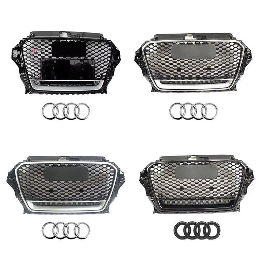 2013-2016 Audi A3 S3 8V To RS3 Style High Quality Honeycomb Grill Front Bumper Grill