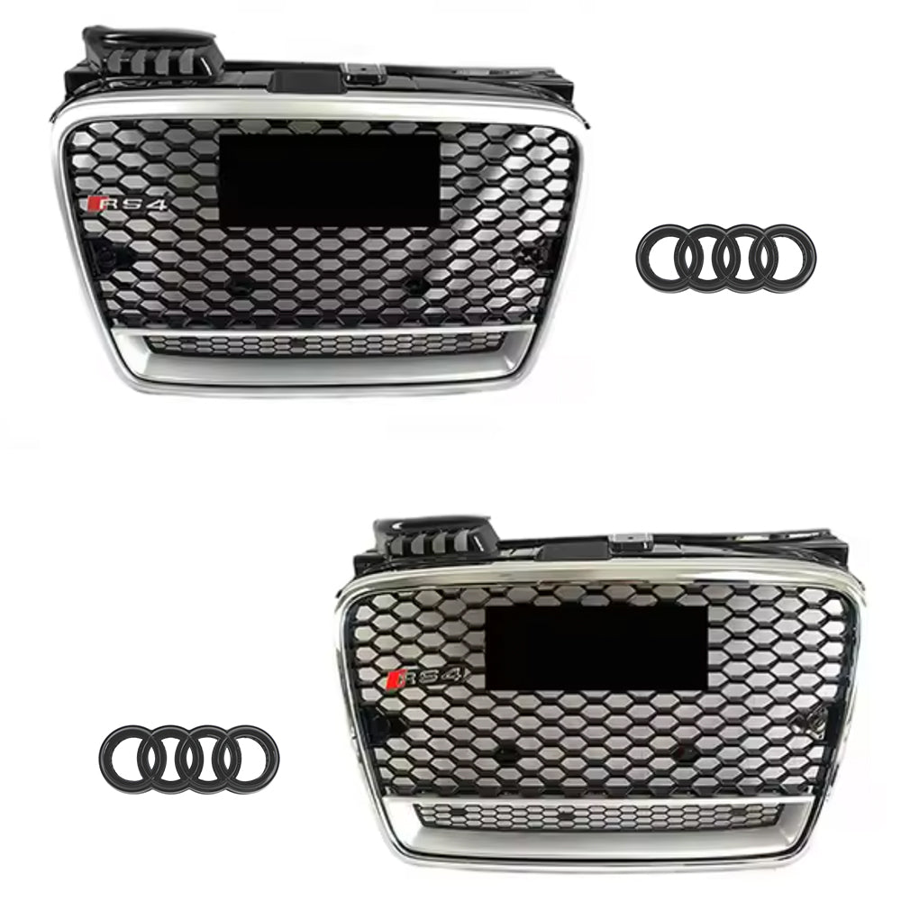 Audi 2004-2008 A4 S4 B7 To RS4 Style Upper Grill High Quality Bumper Grille