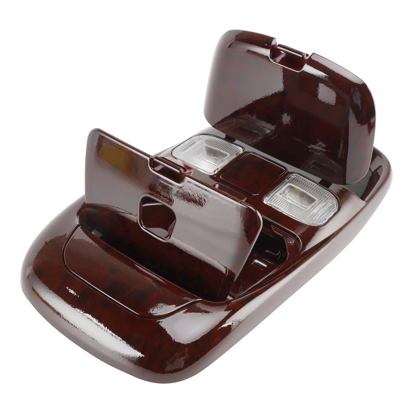 1998-2002 Dodge Ram 1500 2500 3500 Front LED Overhead Console Assembly Peach Wood 55350657 SN94TL2AA