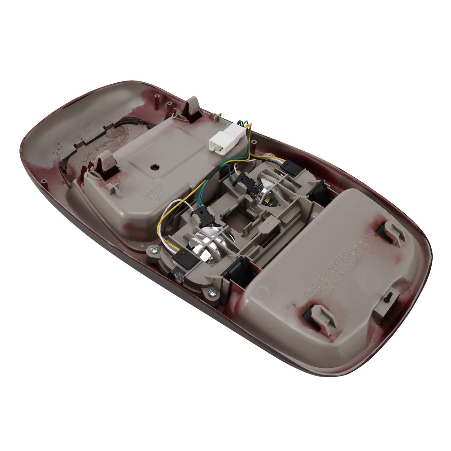 1998-2002 Dodge Ram 1500 2500 3500 Front LED Overhead Console Assembly Peach Wood 55350657 SN94TL2AA