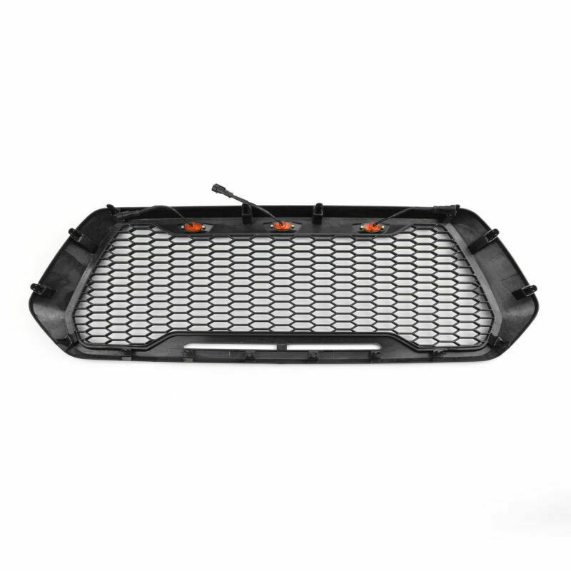 Raptor Style ABS Mesh Grille Fits 2016-2019 Tacoma With 3 Amber LED Lights